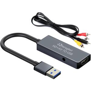 USB Video Capture Card for VHS/HDMI/AV/RCA - Analog to Digital Video Converter - VHS to Digital/USB/RCA Converter - Compatible with Mac/Windows/Linux