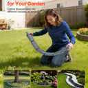 VEVOR Faux Stone Landscape Edging, No Dig Garden Edging Border, Flexible Blocks for Lawn Edging, Flower Beds, Driveway, Yards with 12 Spikes, 4 Pack 24 Bricks 16FT Kit, 46.5" Lx 3.7" W x 2.2" H, Grey