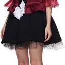 EraSpooky Women's Lady Jokester Costume Deluxe Adult Wicked Trickster Clown Fancy Dress (M)