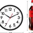 AKCISOT Wall Clock 10 Inch Silent Non-Ticking Modern Clocks Battery Operated - Analog Small Classic for Office, Home, Bathroom, Kitchen, Bedroom, School, Living Room(Black)