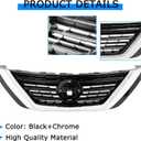 Front Bumper Grille For Nissan Altima 2016 2017 2018 | Chrome With Black Insert Grill NI1200283 623109HS1A.