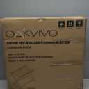 Fully Assembled Walnut Luggage Racks Set of 2, Bamboo 26.77" Luggage Rack Stand for Guest Room, 5 Nylon Straps, Foldable Suitcase Stand with Storage Shelf for Bedroom Hotel, Holds up to 165 Lbs