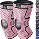 APEXUP Compression Knee Brace for Women, Copper Compression Sleeve for Knee Support, Arthritis Pain Relief, Meniscus Tear, ACL, Running, Large