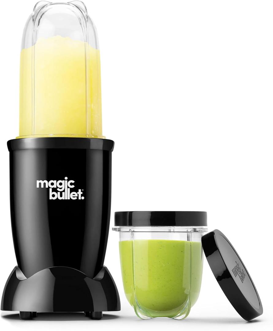 Magic Bullet Blender, Small, Black, 7 Piece Set (7 Piece, Black)