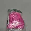 Design by Olivia Women's Casual Seamless Padded Workout Sports Bra Cami Cropped Yoga Tank Top with Adjustable Straps (Neon Pink)