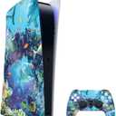 MightySkins Glossy Glitter Gaming Skin for PS5 / PlayStation 5 Digital Edition Bundle - Ocean Friends | Durable High-Gloss Glitter Finish | Easy to Apply and Change Styles | Made in The USA