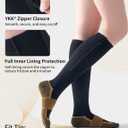 Medical Zipper Compression Socks 20-30 mmHg for Women & Men (2 Pairs) - Easy On Copper Compression Socks for Circulation, Swelling, Odor Control, Athletic, Travel, Flying XL