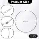 3 Pcs Large Key Ring Hoop Metal Rings for Index Cards Easy to Open and Close Metal Rings for Crafts Book Keychain Key Home Office Photos Files DIY Craft Supplies