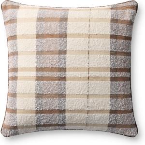 Loloi II Collection PLL0156 Brown/Multi 20'' x 20'' Cover Only Pillow