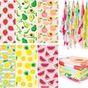 VitalCozy 6 Pcs Microfiber Beach Towel 28 x 59 Inch Oversized Large Quick Dry Lightweight Cute Bath, Pool, Camping, Travel Thin Sand Free Towel for Women Adults Swimming Picnic Sport(Fruit Style)