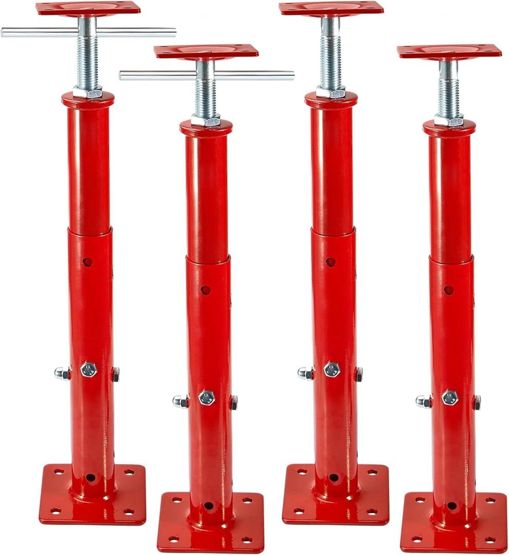 4 Pack House Floor Jacks, 21"-43" Height Range, 11023 LBS Max Load