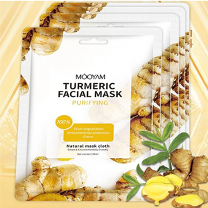 Turmeric Face Masks Skincare, Hydrating Face Masks for Women, Hydrating, Moisturizing Facial Mask, AOPEIBOTO Face Sheet Mask for All Skin, Pack of 10