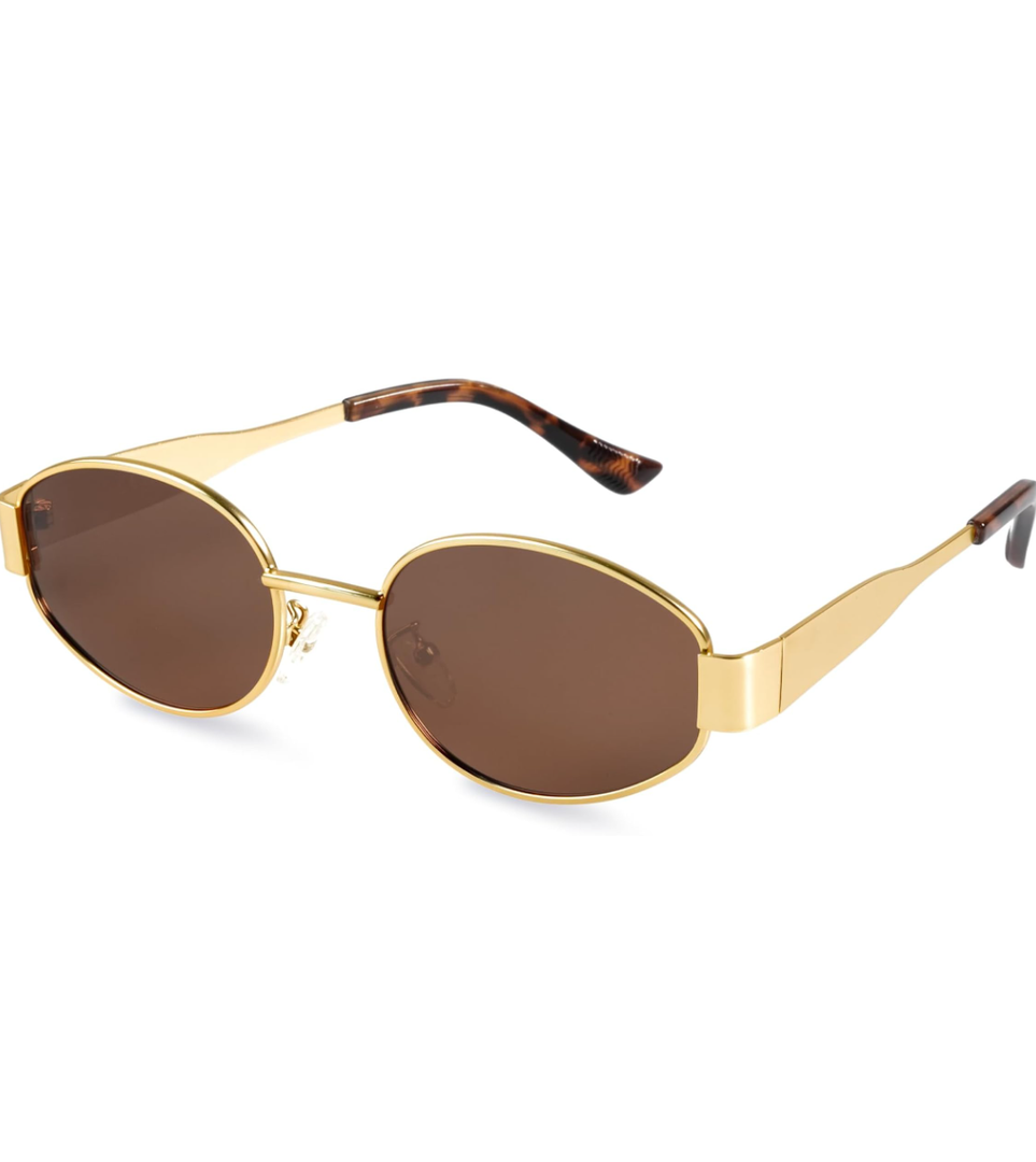 livho 2025 Trendy Oval Sunglasses - Stylish Polarized Shades for Everyday - Retro Metal Frames