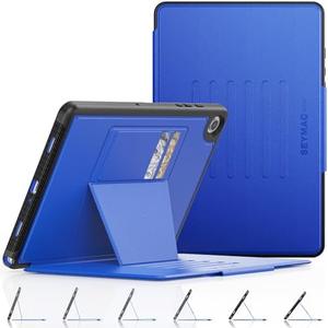 SEYMAC stock Case for Samsung Galaxy Tab A9+ Plus 11'', Auto Sleep/Wake Case with Magnetic Multi-Angles Stand, Card Slot for Galaxy Tab A9+/ A9 Plus 11'' SM-X210/X216/X218, (Blue)