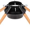 Christmas Tree Stand for Real Tree Black Metal Christmas Tree Holder for 10ft Tree Fits Up to 4.9" Xmas Tree Trunks Xmas Party Decoration