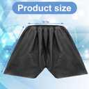 100 Pcs Disposable Exam Shorts Medical Patient Short Unisex Exam Wear Non Woven with Elastic Waistband Large Bottoms for Examination Massage Spray Tan Spa(Black)