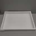 Juvale Ottoman Tray with Coasters & Interchangeable Gold & Silver Handles - 15.7" x 11.8" x 3.1" - White Rustic Wood Rectangular - Coffee Table Tray for Serving & Decorative Accents