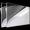 Roowest 2 Pcs 30 x 40 Inch, 1/4 Inch Thick Clear Acrylic Sheet Plastic Sheet Cut to Size Acrylic Board Panel for Craft Engraving Display