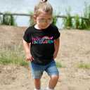 Hello Kindergarten Shirts for Kids First Day of School T Shirt Cute Back to School Short Sleeve Tee Tops (Black 1)