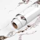 White Marble Contact Paper for Countertops 23.6"x118"