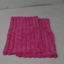 ZLINA Set of 2 Cream White Faux Fur Decorative Throw Pillow Covers Fluffy Striped Pillowcase Cushion Covers 12 x 20 Inch Decor Sofa Couch Bedroom