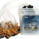 BasicGear Pancake Cast Net  Heavy-Duty 1.0+ lb/ft Weights, 4ft to 12ft Radius, Multiple Mesh Sizes, Pro Grade, Freshwater & Saltwater