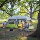 CORE 9 Person Instant Cabin Tent | Large Multi Room Family Pop Up Tent for 2 Minute Camp Setup | Included Storage Pockets for Camping Accessories, 
14' x 9'