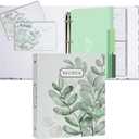 3 Ring Binder, 8.5x9.5, Full Page Binder Set with 25 Pages, 50 Recipe Cards & 6 Dividers