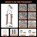 Heavy Duty Grommet Tool Kit 1/21/43/8Multi-Size Hole Punch with 600 PCS Metal Grommets Eyelet Set for Canvas Tarp Leather Curtain and DIY Repair