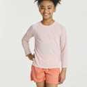 Real Essentials 4 Pack: Girls Rash Guard Swim Shirts Long Sleeve UPF Sun Protection Tops (Ages 416) (S)