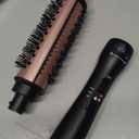 Thermal Brush Heated Round Brush: 2 in 1 Hot Hair Comb with 9 Temp Settings for Straighten and Curly Hair - Voluming Styler Tool Can Straighten, Smooth, Travelling(Black)