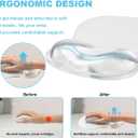 Clear Mouse Pad with Gel Wrist Support - Ergonomic Cooling Mousepad Support with Non-Slip Base for Computer/Office/Home (Transparent)