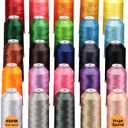 New brothreads - 25 Basic Colors of Huge Spool 5000M Polyester Embroidery Machine Thread for Commercial and Domestic Embroidery Machines