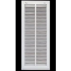 HVAC Premium 10 x 32 Duct Opening Steel Return Air Filter Grille, for 1-inch Filter, Removable Door, Flat Stamped HVAC Vent Cover Grille, Outer Dimensions 12.5 x 34.5