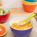 bzyoo Set of 6 Large Bowls, 5.5-Inch 30.4 OZ ColorPop Melamine Bowls, Unbreakable Pasta, Soup, Cereal, Salad Bowls, for Quick and Easy Meals, Side Dishes and Parties - Bright