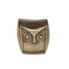 HD Designs Aluminum Owl - Antique Gold, 5.6 in