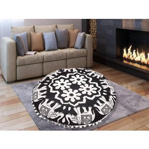 My Dream Carts Floor Cushion “Cover Only” Truly One Of A Kind Seating Seat Cushions Covers Round Boho Mandala Decor Throw Pillows Meditation Pouf Foot Rest Stool (22” Pillow Cover Only, Without Filler