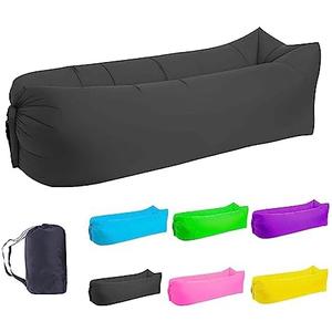 LONGJIN Inflatable Lounger Air Sofa Hammock, Inflatable Couch for Camping, Portable Waterproof Anti-Air Leaking Pouch Couch