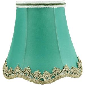 Green Fabric Lamp Shade Burlap Clip On Chandelier Lamp Shades Linen Lampshade for Table Chandelier Wall Lamp Living Room Bedroom (Green)