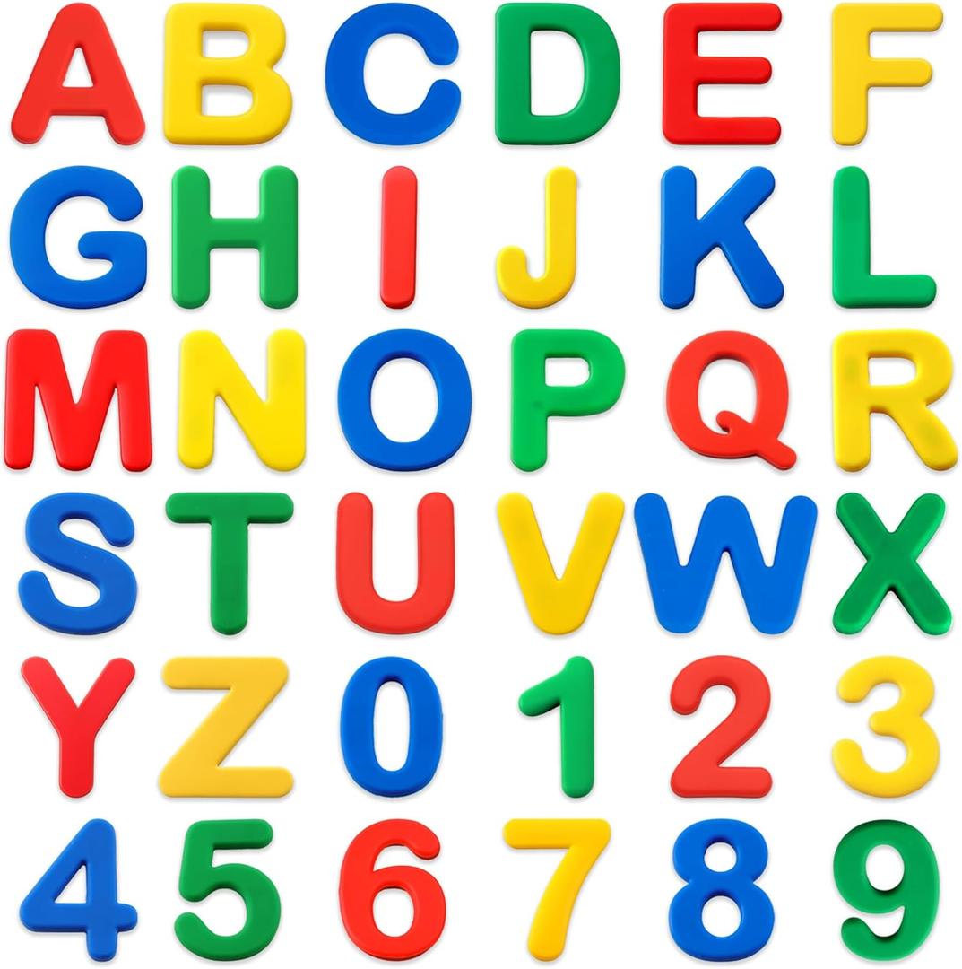 Silicone Alphabet Magnetic Letters and Numbers Set, 36 PCS Educational Multicolor ABC Fridge Magnets  Durable, Fun Learning Toy for Early Childhood