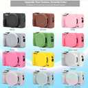 Case for Canon G7X Mark III Camera, Soft Silicone Protective Case, Slim Fit Sleeve with Removable Lens Cover and Screen Protector Accessories, Lightweight, Anti-Scratch (Rose Red)