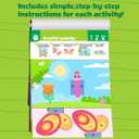 Toddler Scissor Skills Activity Book, Fun Arts and Crafts for Kids 4-6, Preschool Learning Toys Fine Motor Skill Cutting Art kit, 2 Safety Scissors, Birthday Gifts for Girls & Boys Ages 3, 4, 5, 6, 7 (green)