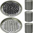 Hushee 50 Packs Portable Mosquito Coil Holder Bulk No Cover Round Metal Mosquito Sandalwood Incense Repellent Holder for Outdoor Use, Deck, Patio, Pool Side, Camping, Hiking, Fishing