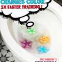 Fizzy Stars-Speed Up Potty Training Star-Shaped Potty Targets That Bubble & Change Color Fun Toilet & Urinal Aim Trainer for Toddlers (1 Pack 64 Stars)