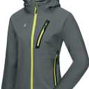 Little Donkey Andy Women's Waterproof Rain Jacket Ultra-Lightweight Rain Shell for Cycling Running Biking (XL)