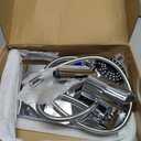 Filtered Shower Head with Handheld,12 Inch High Pressure Rain Shower Head with Adjustable Extension Arm,Dual shower filter head for hard water,ToolFree DIY Kit,Chrome (Chrome)