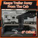 Patented 6" Offset Heavy Duty Cast Steel Fifth Wheel to Gooseneck Adapter, 17-23" Adjustable Height, for Short Bed Trucks Towing Fifth Wheel Camper, 30000 lbs GTW, Includes Safety Chain