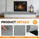 ROYALAY Fireplace Cushions for Hearth Sitting, Fireplace Cover Guards for Kids, Soft Velvet Form Mat for Children Protection, Easy to Install, (72inx14.9inx0.78in)