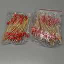 250PCS Red Love Heart Cocktail Picks, 4.7 Inch Long Bamboo Fancy Toothpicks for Appetizers, Decorative Bridal Wedding Valentines Party Food Drinks Garnish Fruit Skewer Sticks