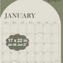 Large Calendar 2026 with Spiral Bound - 18 Month Big Calendar from January 2026 to June 2027, Vertical Large Monthly Calendario 2026 for Wall, 22" x 17", Green